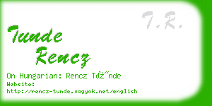 tunde rencz business card